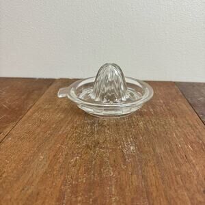 Vintage clear glass fruit juicer reamer farmhouse minimal kitchen tool‎ decor